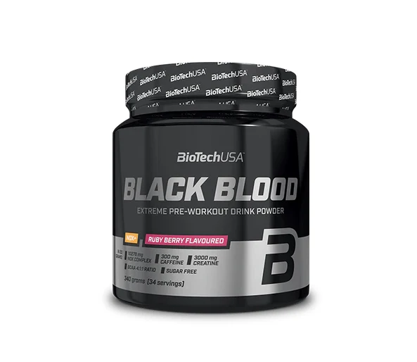 BioTech USA Schwarzes Blut NOX+ 340 g Beerengeschmack