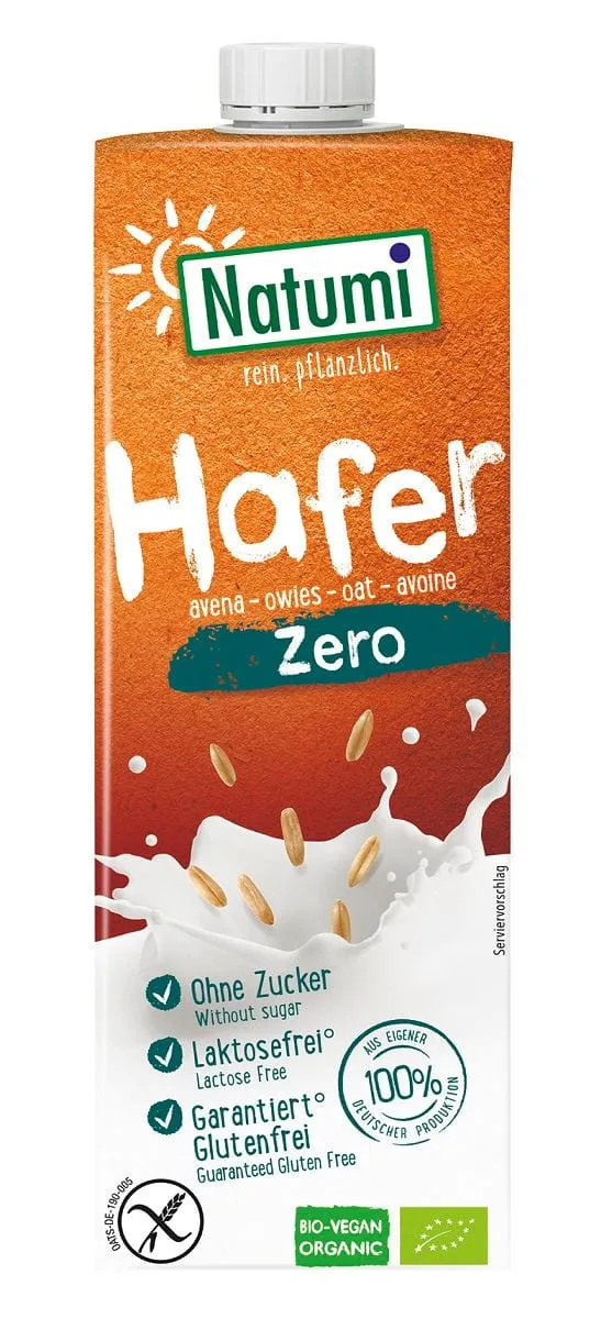 Natumi Haferdrink enthält keinen Zucker Glutenfrei BIO 1 L