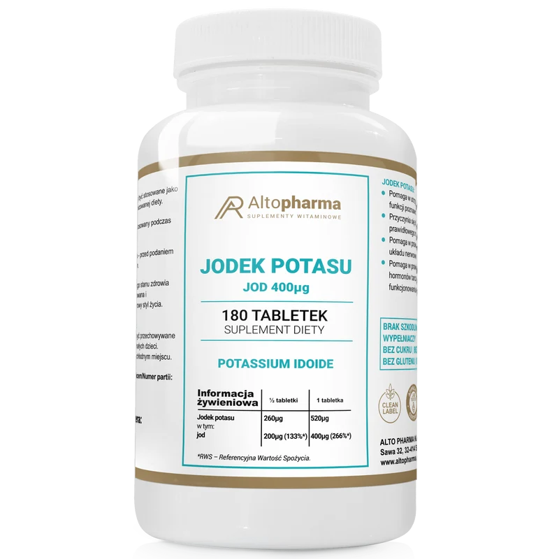 Altopharma Kaliumjodid 400 µg Vege 180 Tabletten