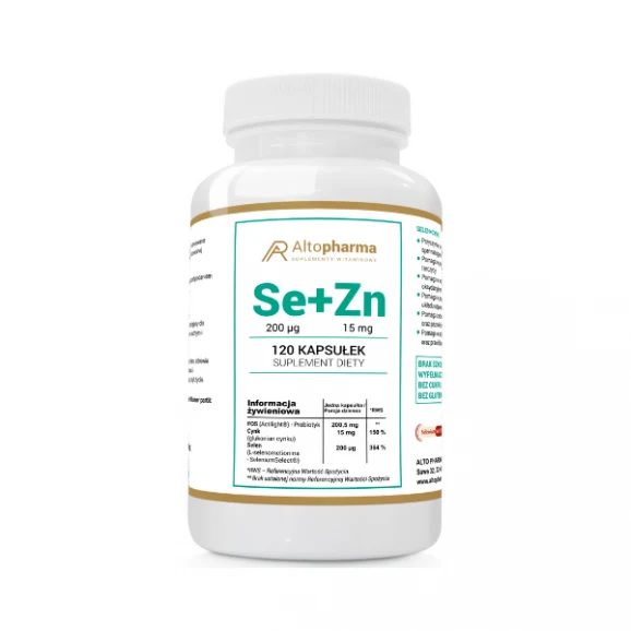Altopharma Selen 200 µg + Zink 15 mg+ Prebiotic Vege 120 Kapseln