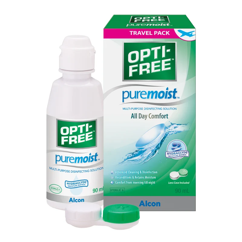 OPTI-FREE PureMoist Contact Lens Solution Travel Pack 90ml