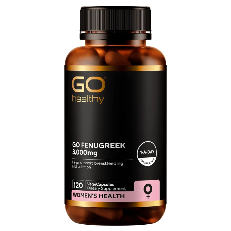 GO Healthy GO Fenugreek Supplement 3,000mg 120 VCaps
