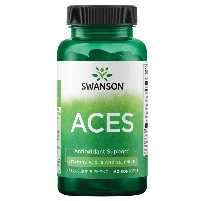 SWANSON ACES - Vitamine A, C, E und Selen (30 Kapseln).