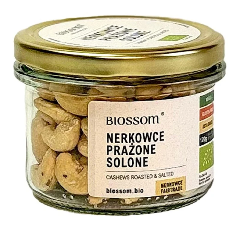 FAIR TRADE FAIR TRADE geröstete und gesalzene glutenfreie Cashewnüsse BIO 120 g - BIOSSOM