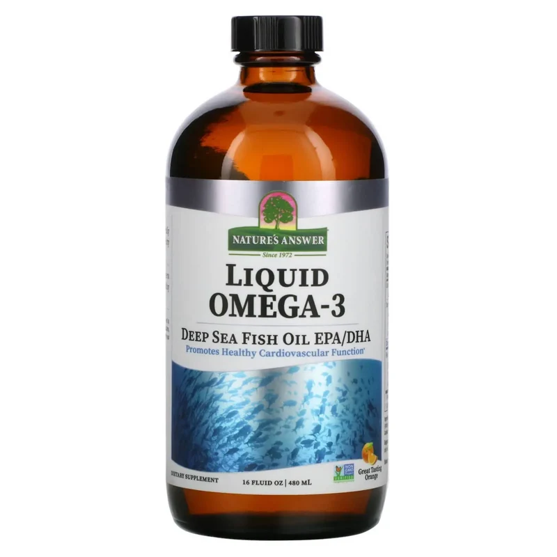 NATURE'S ANSWER Flüssiges Omega-3 Tiefseefischöl EPA/DHA (480 ml)