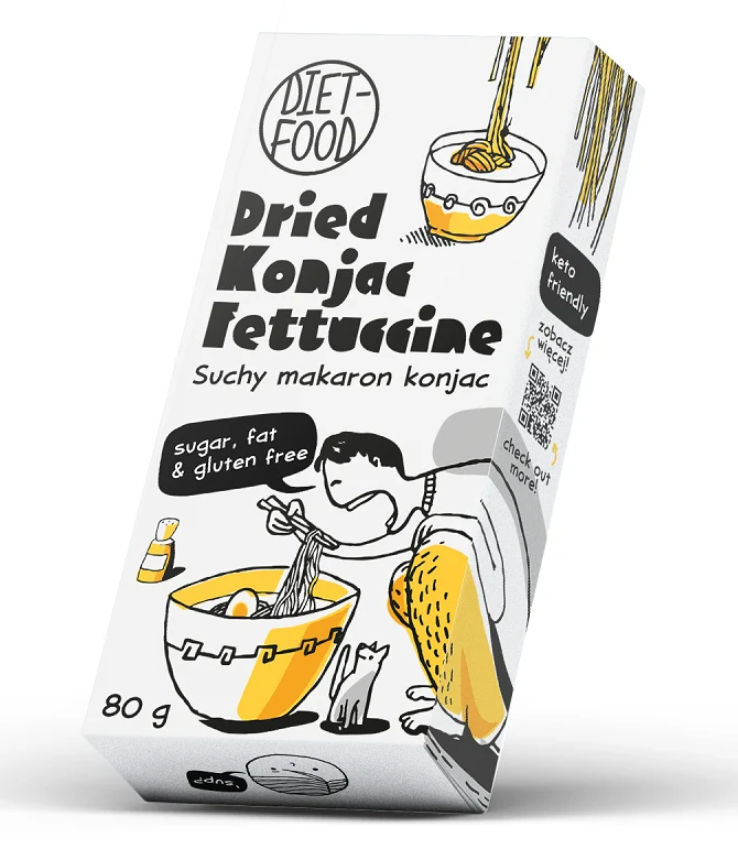 Glutenfrei KONJAC FETTUCCINE MAKARON 80 g - DIET-FOOD