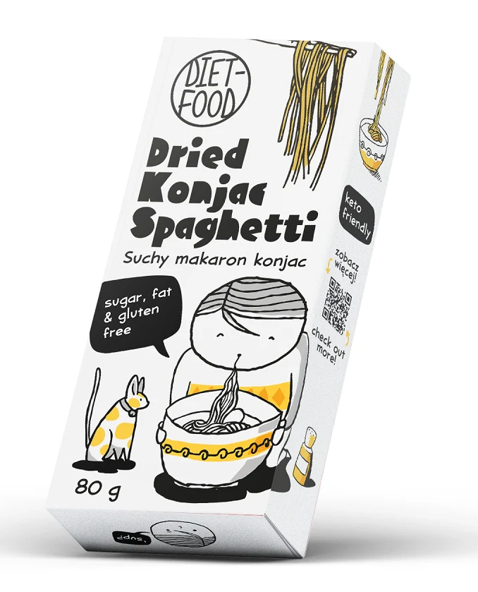 KONJAC SPAGHETTI GLUTENFREI TROCKEN MAKARON 80 g - DIET-NAHRUNGSMITTEL