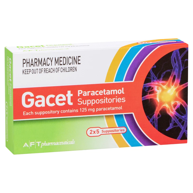 Gacet® Paracetamol 125mg Suppositories 10 Pack