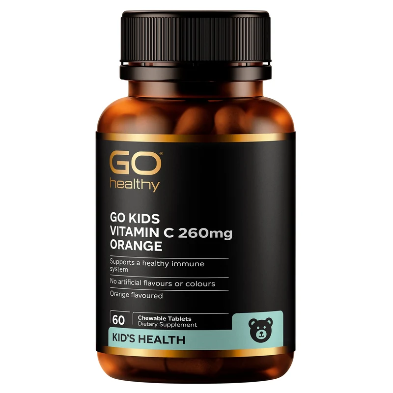 GO Healthy GO Kids Vitamin C Chewable Tablets 260mg Orange
