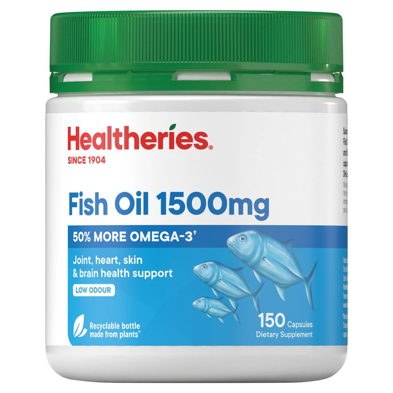 Healtheries Fish Oil 1500mg w Omega 3 150 Capsules