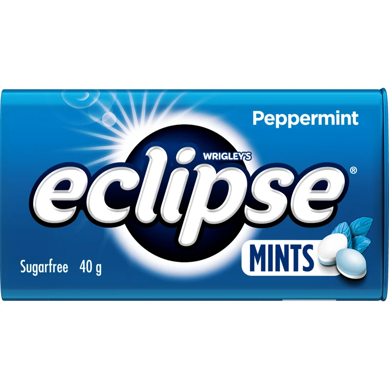 Eclipse Peppermint Flavoured Sugar Free Mints Tin 40g