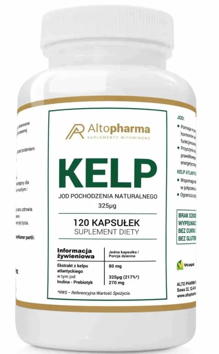Altopharma Kelp-Extrakt Jod 325 µg + Prebiotic Vege 120 Kapseln