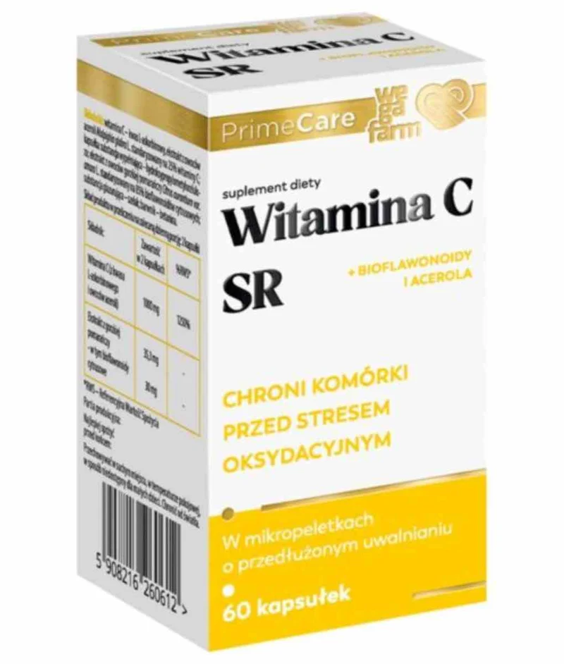 WegaFarm Vitamin C SR+ Bioflavonoide und Acerola 60 Kapseln