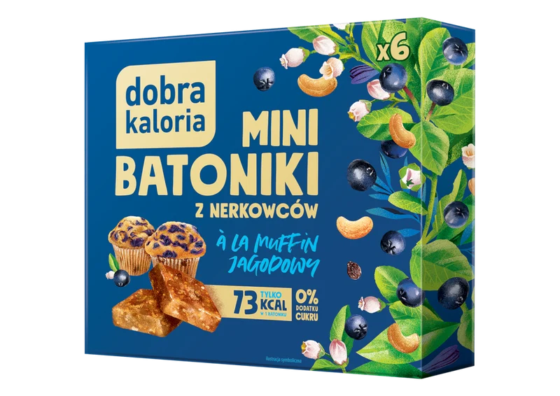 Gute Kaloria Mini Cashew Riegel a'la Muffin Heidelbeere 102g