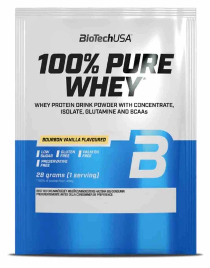 BioTech USA 100% reine Molke 28g Bourbon-Vanille-Geschmack