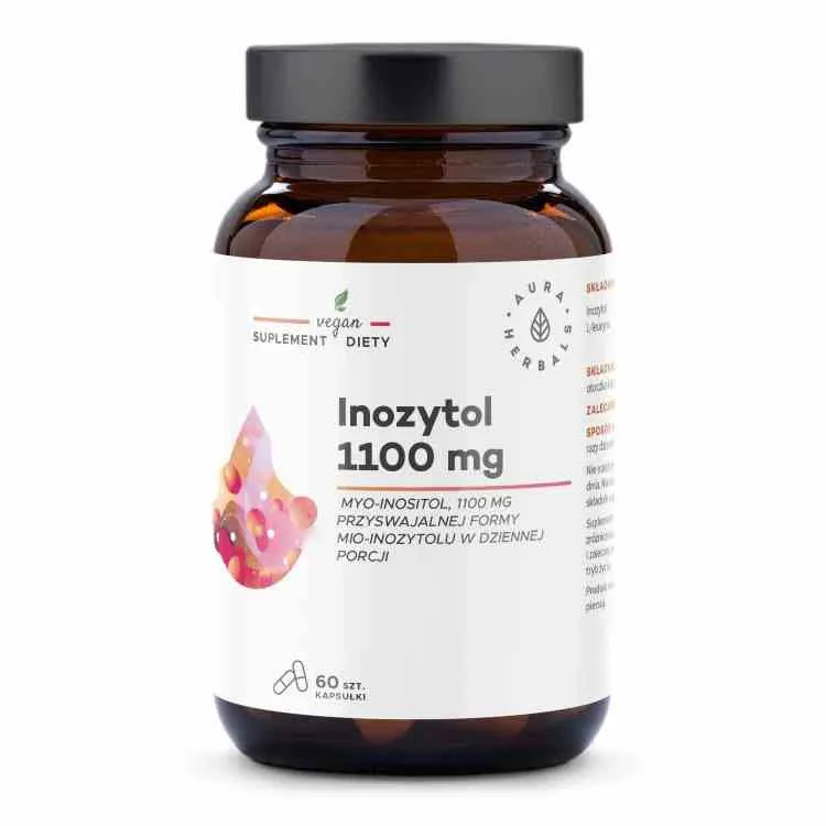 Aura Herbals Inositol 1100 mg Myo-Inositol 60 Kapseln