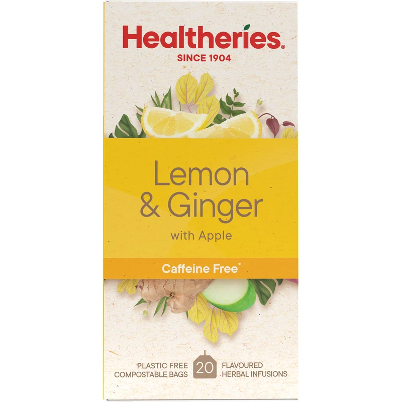Healtheries Lemon & Ginger Tea 20 Pack