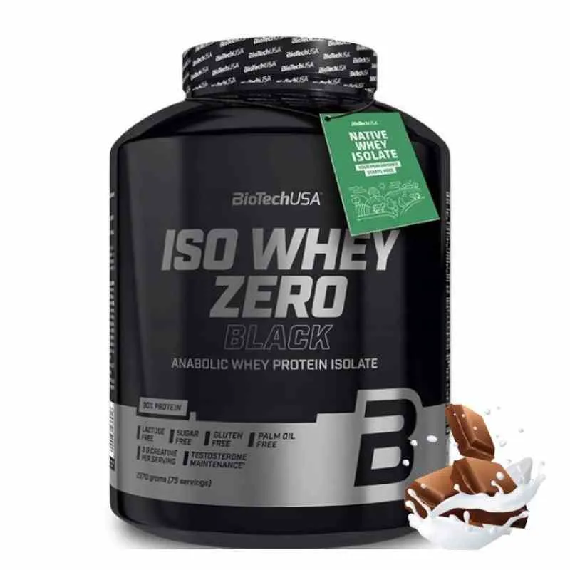 BioTech USA Iso Whey Zero Schwarz 2270g Schokoladengeschmack