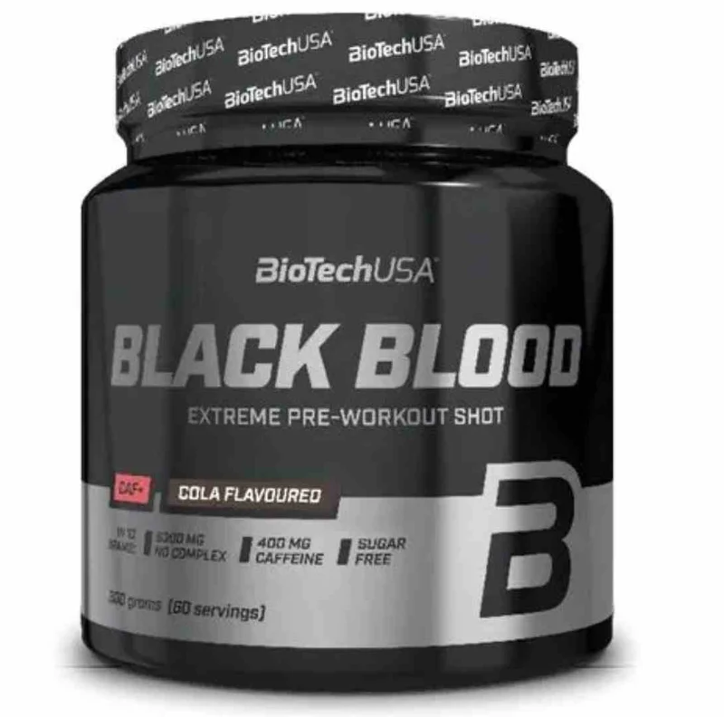 BioTech USA Schwarzes Blut CAF+ 300g mit Cola-Geschmack