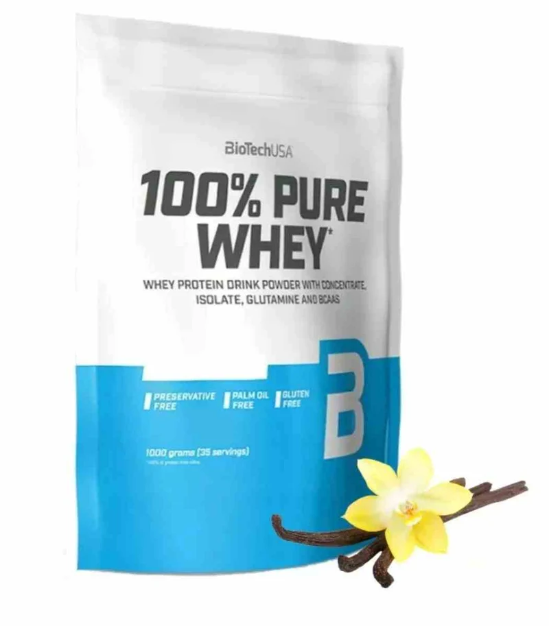 BioTech USA 100% reine Molke 1000g Vanillegeschmack