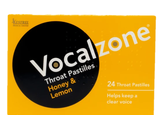 Vocalzone Honey & Lemon Throat & Voice Pastilles 24 Pack
