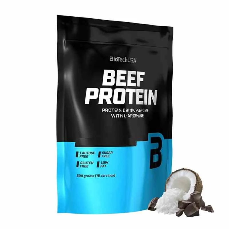 BioTech USA Rindfleischprotein 500g mit Kokosnuss- und Schokoladengeschmack