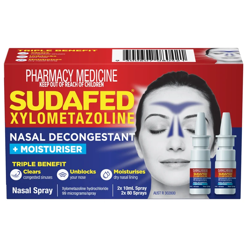 Sudafed Xylo Nasal Decongestant Spray Value Pack 2 x 10mL