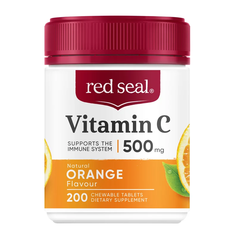 Red Seal Vitamin C 500mg Orange 200 Tablets