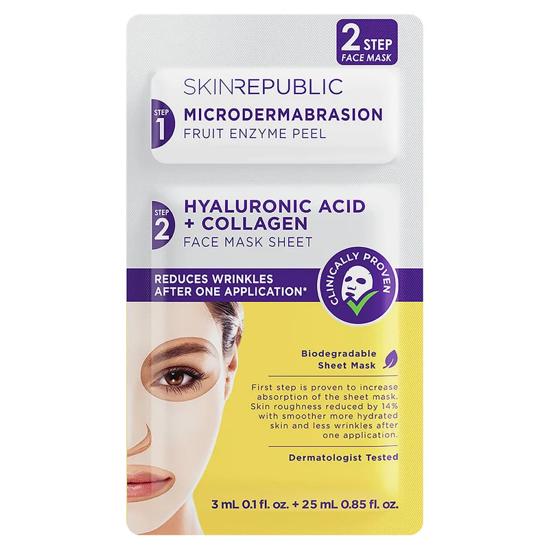 Skin Republic 2 Step Hyaluronic Acid Collagen Mask
