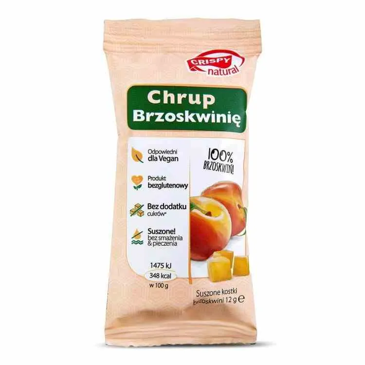 Knusprige natürliche getrocknete Pfirsichchips 12 g