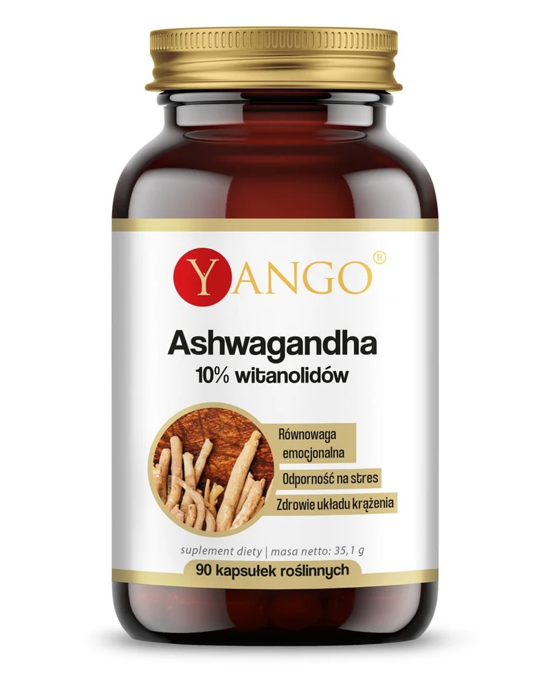 YANGO Ashwagandha 10% Vitanolide (90 Kapseln).
