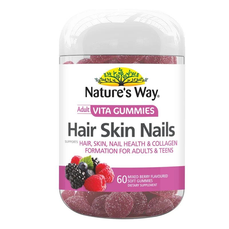 Nature's Way Adult Vita Gummies Hair Skin Nails 60's