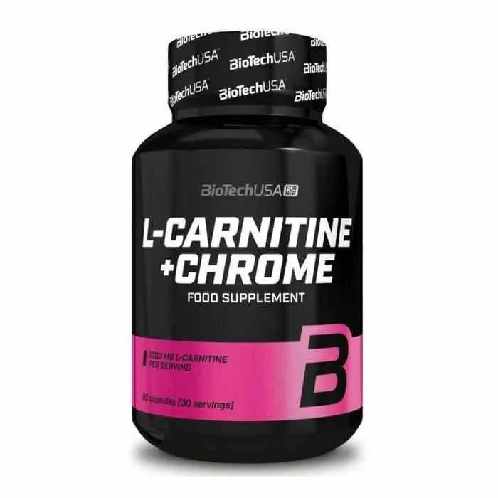 BioTech USA L-Carnitin + Chrom 60 Kapseln