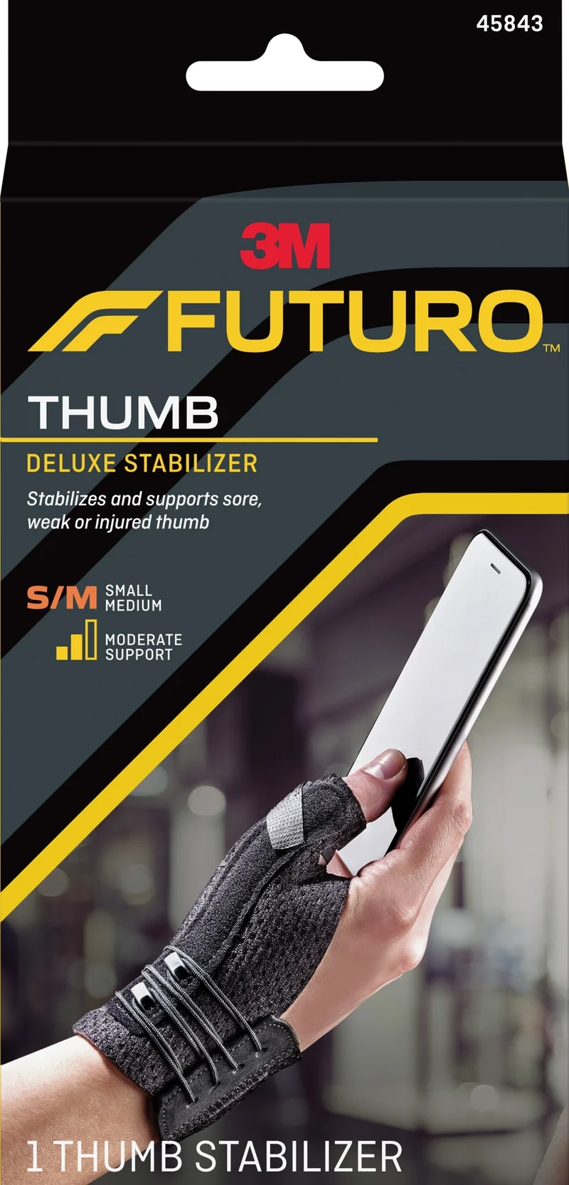 Futuro Deluxe Thumb Stabiliser Blk Sml/Med