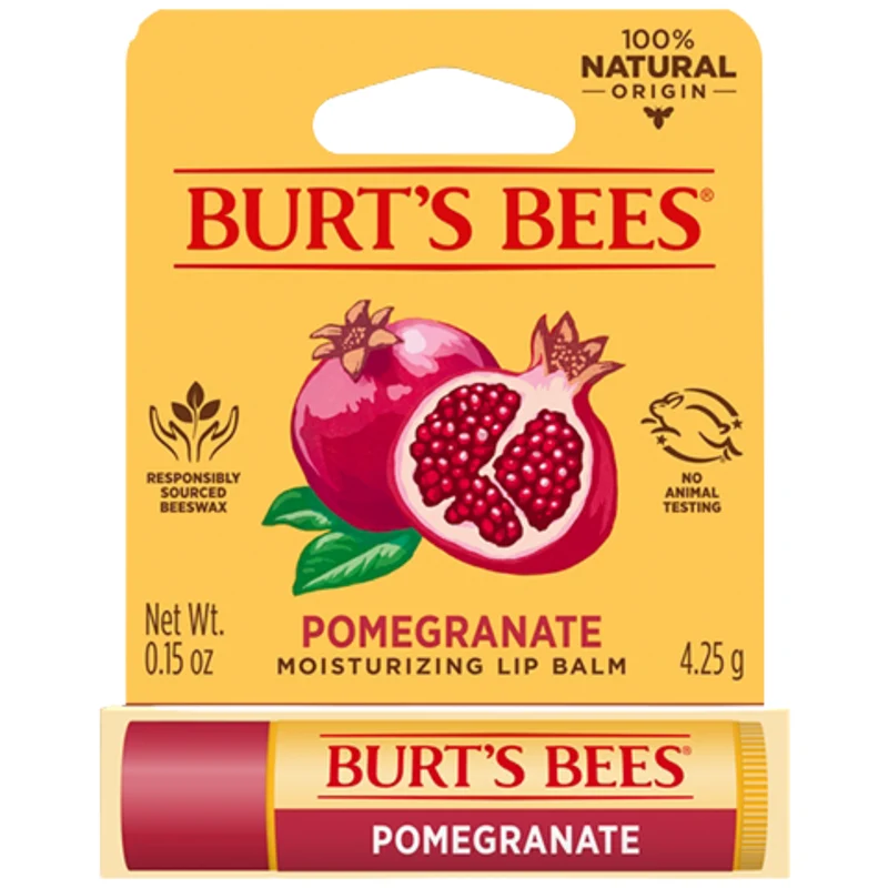 Burts Bees 100% Natural Pomegranate Lip Balm 4.25g