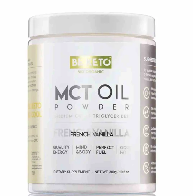 BeKeto MCT-Ölpulver französischer Vanillegeschmack 300g