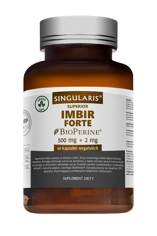 Singularis Ingwer Forte BioPerin 500mg+2mg 60 vegane Kapseln