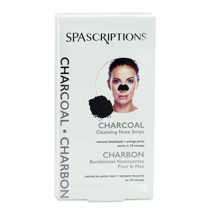 SpaScriptions Charcoal Cleansing Nose Strips 8 Pack