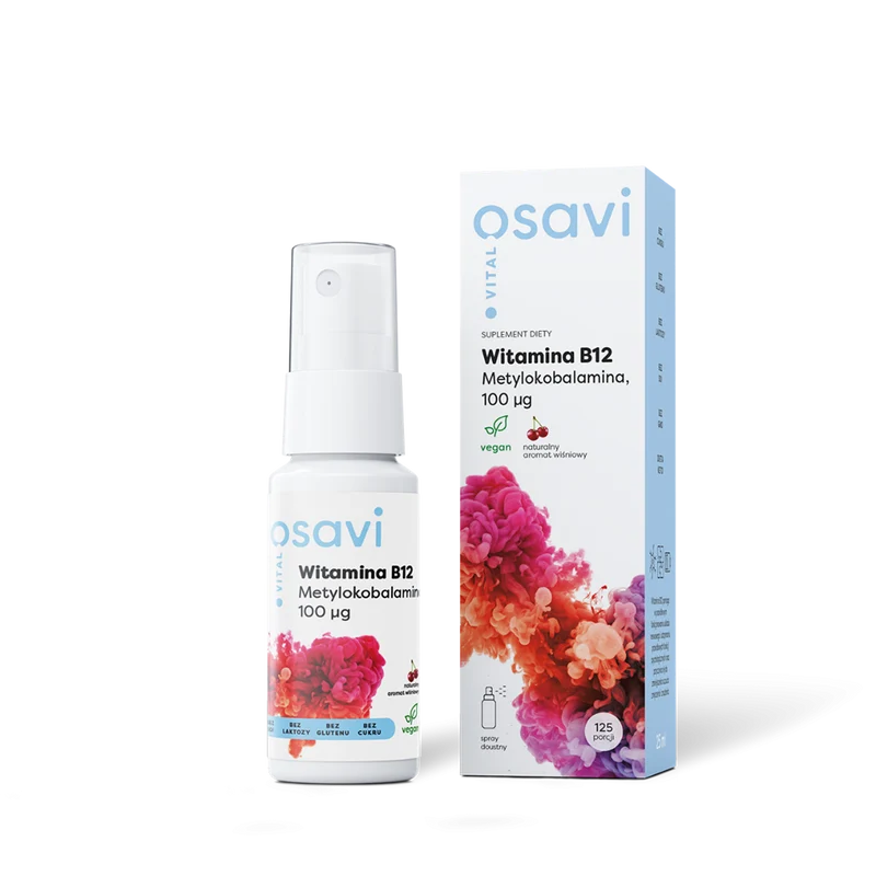 Osavi Vitamin B12 (Methylcobalamin) 25 ml Spray mit Kirschgeschmack