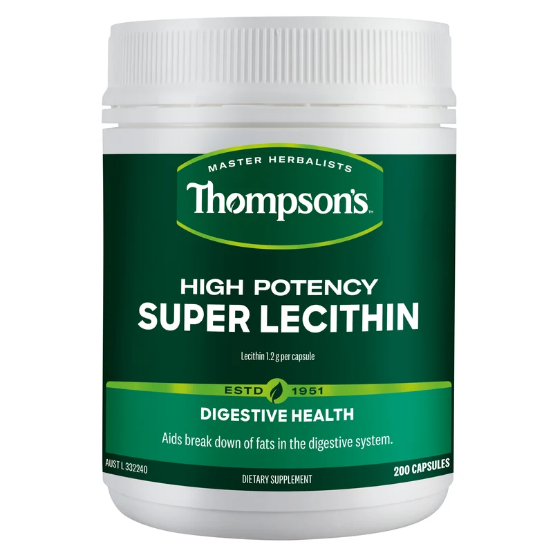 Thompson's High Potency Super LecithinDigestive Health Supplement 1200mg 200s