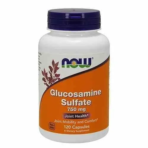 NOW FOODS Glucosamin Sulfat - Glucosamin Sulfat 750 mg (120 Kapseln).