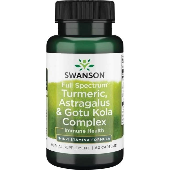 Vollspektrum Kurkuma Astragalus Gotu Kola 60 Kapseln Swanson