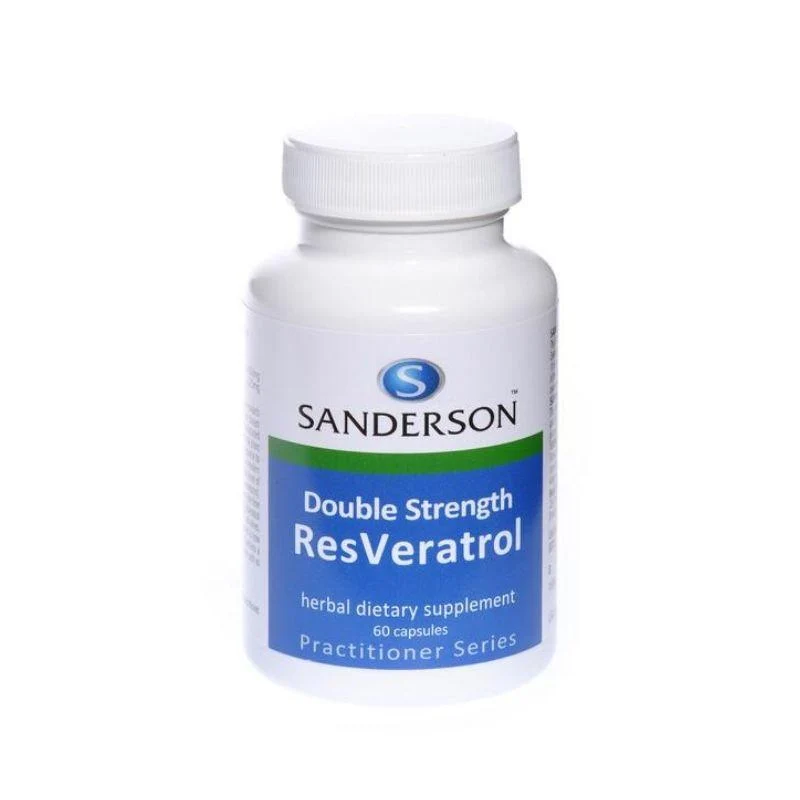 Sanderson Double Strength Resveratrol Dietary Supplement 60 Capsules