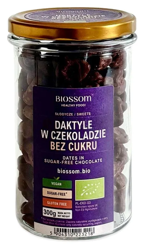 Glukosefreier Butternusskürbis in Schokolade BIO 300 g - BIOSSOM