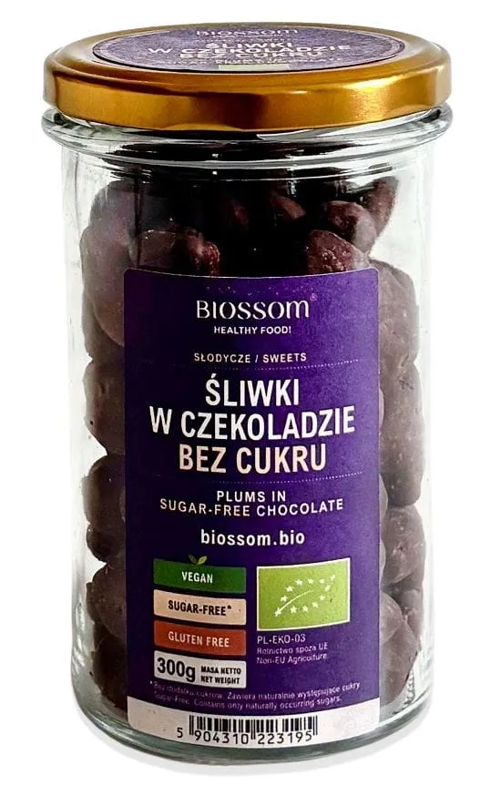 ZUCKERFREIE KALIFORNIENSCHOKOLADE in BIO-Schokolade 300 g - BIOSSOM