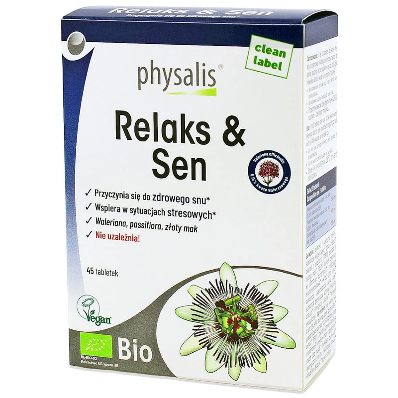 PHYSALIS ENTSPANNUNGS- UND SCHLAF-TABLETTEN BIO 45 Stk. - PHYSALIS
