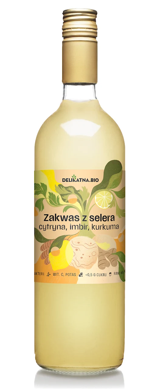 SELLER SODIUM MIT ZITRONE, IMBIR UND CURRICUM BIO 700 ml - Köstlich (ZAKWASOWNIA)