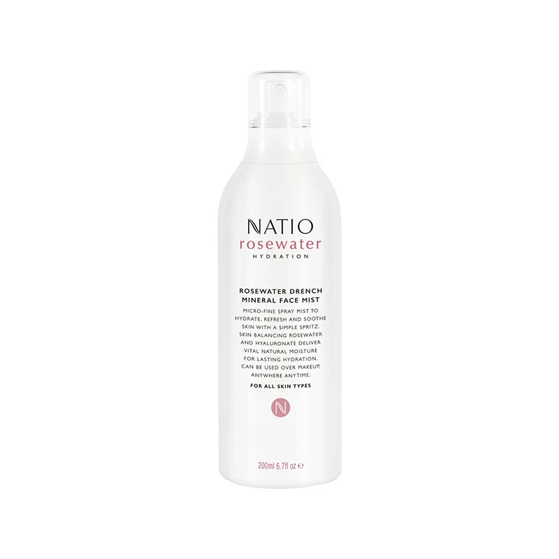 Natio Rosewater Hydration Drench Mineral Face Mist 200ml