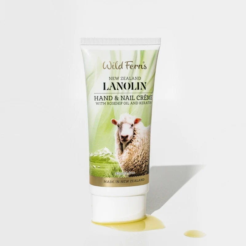 Wild Ferns Lanolin Hand and Nail Creme with Rosehip Oil and Keratin 85ml