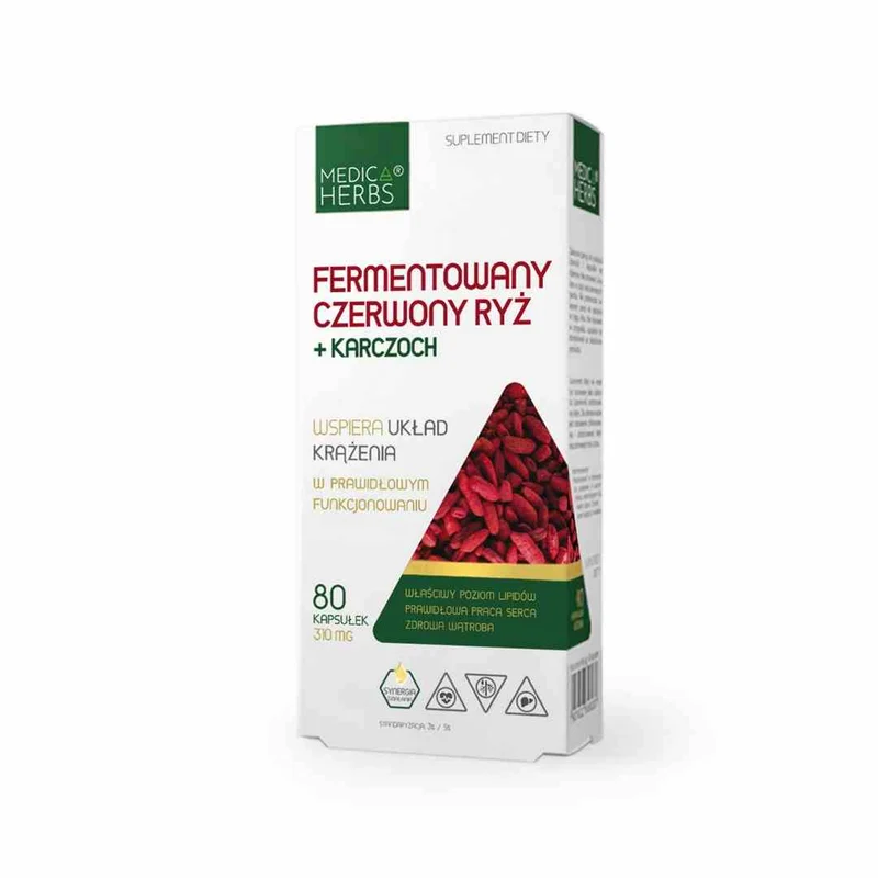 MEDICA HERBS Fermentierter Roter Reis + Artischocke 80 Kapseln.
